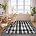 thumbnail image 3 of Design&I 4'x6' Washable Area Rug Flatweave Daily Traffic Ready Plaid Checkered Tartan Grid Layout Traditional Layered for Dorm Room, Living Apartment, 3 of 7