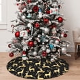 thumbnail image 5 of Yiaed Christmas Gold Deers Print Christmas Tree Skirt , Tree SkirtsTree Mat for Christmas Winter Holiday Indoor Decorations-48", 5 of 7
