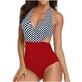 thumbnail image 2 of Trajes de baño para mujer, Trajes de baño para mujer, Traje de baño de una pieza con vendaje, bikini con relleno push-up, traje de baño, ropa de playa para mujer, 2 of 5