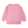 thumbnail image 4 of Ierhent Sweatshirts for Kids Boys and Girls Solid Plush Pullover Sweatshirt (Hot Pink,6-9 Months), 4 of 5