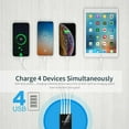 thumbnail image 4 of USB Charger Station Desktop Powerport with 4-Port Multi Port Charger Compatible  12 11Pro XS Max XR X 8 Plus  Galaxy S10 Etc Tablets, 4 of 9