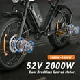 thumbnail image 5 of Bluvall 6000W AWD Ebike,Dual Motor 120 Miles 52V Electric Bike for Adults,Fat Tire Full Suspension E Bike,All Terrain Mountains Bicycle, 2236Wh,UL2849, 5 of 11