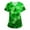 Green, variant on Women's Loose Fit V-Neck Short Sleeve Uniform with Pocket, St. Patrick's Day Print, Casual Nursing Top for Women,Mint Green S
