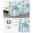 thumbnail image 3 of Teal Sea Turtle Bed Skirt California King Size 16" Drop Summer Shell Coral Watercolor Nautical Ruffled Wrap Around Bed Skirts Adjustable Elastic Bedskirt Dust Ruffle for California King Size Bed, 3 of 7