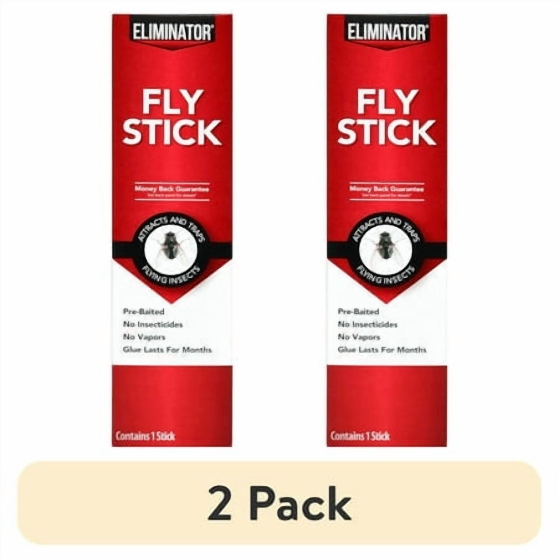 (2 pack) Eliminator Fly Stick Trap for Flies and Other Flying Insects, 1 Pack