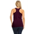 thumbnail image 3 of Women's Basic Solid racerback tank top with scoop neck, 3 of 3