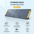 thumbnail image 4 of Vtoman VS220 Folding Solar Panel 220W 19V,23% Efficiency Solar Panel with MC-4 & IP67 Waterproof and Adjustable Kickstand,Solar Panel for Camping, RV, Boat, Power Station, 4 of 9