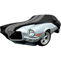 1967-1981 Camaro Ultraguard Sport Series Stretch Satin Indoor Car Cover - The Ultimate Custom Fit Black with Gray Stripes