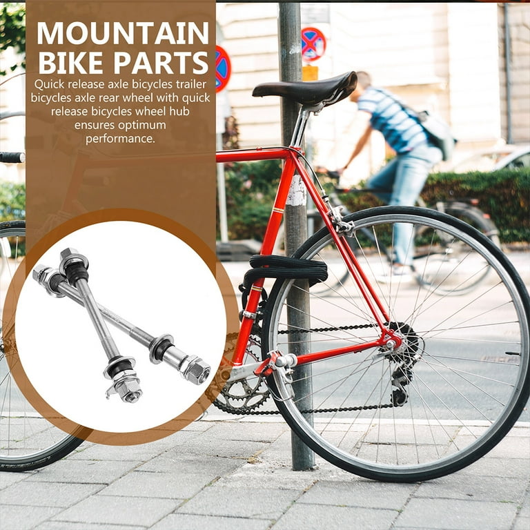 LOLIPPYY 4-Pcs Quick Release Bike Axle Kit Iron Tool-free