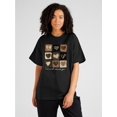 thumbnail image 1 of Women'S Vintage Casual Printed T-Shirt with a Round Neck, 1 of 6