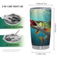 thumbnail image 2 of Vaso Oasisdream de acero inoxidable de 600 ml con estampado de peces, 2 of 6