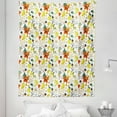 thumbnail image 1 of Floral Tapestry, Spring Flowers with Lemons Leaves Inspirational Illustration, Fabric Wall Hanging Decor for Bedroom Living Room Dorm, 5 Sizes, Red Yellow Forest Green, by Ambesonne, 1 of 1