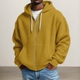 thumbnail image 2 of jiaxiM Waffle Knit Hoodies for Men Full Zip Sweatshirt Hooded with Pocket Loose Fit Drawstring Athletic Jackets, 2 of 5