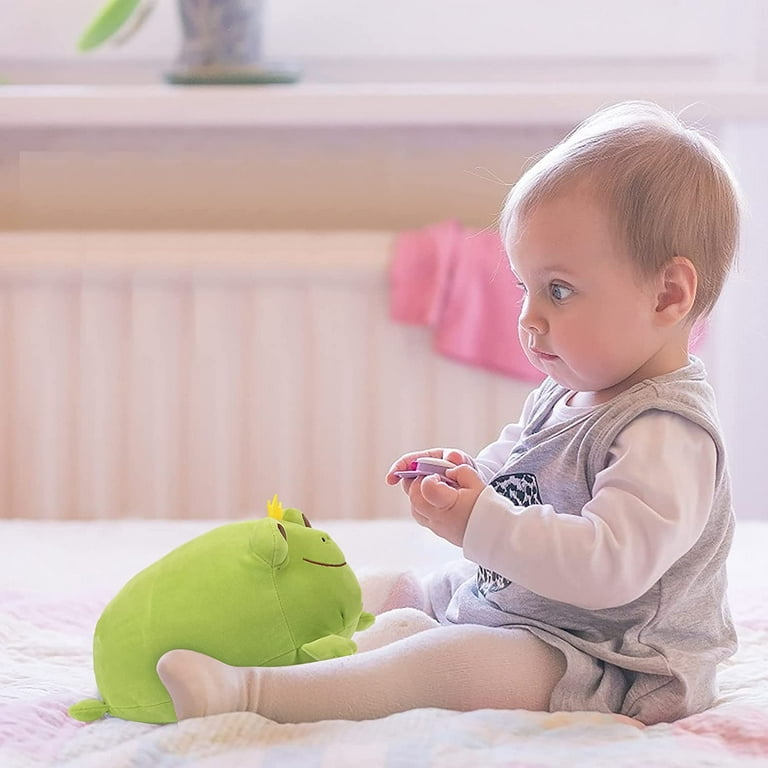 CAZOYEE Super Soft Frog Plush Stuffed Animal, Cute Frog Snuggly Hugging  Pillow, Adorable Frog Plushie Toy Gift for Kids Toddlers Children Girls  Boys Baby, Cuddly Plush Frog Decoration 
