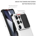 thumbnail image 6 of Dteck Case for Samsung Galaxy S25 Ultra Hidden Bracket Kickstand Case Sliding Window Phone Case Shockproof Protective Back Cover for Galaxy S25 Ultra,White, 6 of 7