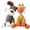 Orange+Brown, variant on Indestructible Dog Toy, 2026 New Durable Plush Dog Toys for Aggressive Chewers, Squeaky Chew Toy for Small Medium Large Dogs Puppy Teething Toys