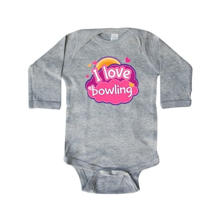 

Inktastic Bowler I Love Bowling Gift Baby Girl Long Sleeve Bodysuit