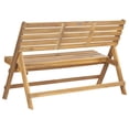 thumbnail image 4 of Hawthorne Collection Steel and Acacia Wood Folding Bench in Teak Color, 4 of 5
