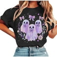 thumbnail image 2 of Jsaierl Halloween Shirts for Women Plus Size Pumpkin Ghost Graphic Tees Classic Round Neck T-shirt Short Sleeve Tunic Blouse Tops Halloween Gifts, 2 of 4