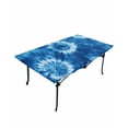 thumbnail image 6 of Blue Tie Dye Rectangle Tablecloth, Waterproof Elastic Fitted Table Covers for 6 Foot Tables, 32x72inch Decorative Tablecloths for Picnic, Camping, Outdoor, Boho Ethnic Abstract Ombre Pattern Art, 6 of 6