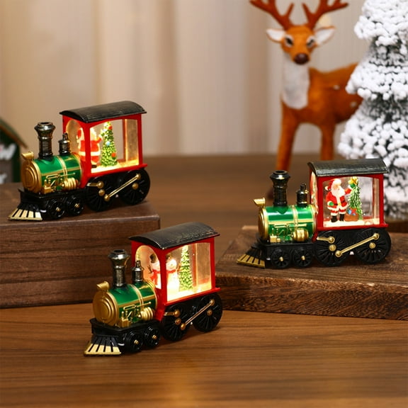 Christmas Decoration Clearance, Christmas Luminous Train Ornament Night Light Window Decoration Ornament Supplies