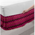 thumbnail image 2 of Abstract Art Bed Skirt, Geometric Ikat Folklore Pattern Tribal Lines in Aztec Style Ethnic Design, Elastic Bedskirt Dust Ruffle Wrap Around for Bedding Decor, 4 Sizes, Multicolor, by Ambesonne, 2 of 2