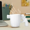 thumbnail image 4 of Ceramic Coffee Mug 12oz with Unique Grip Handle Novelty Cup for Hot Drinks Adult Home Office Novelty Gift Large Capacity Cup, 4 of 5
