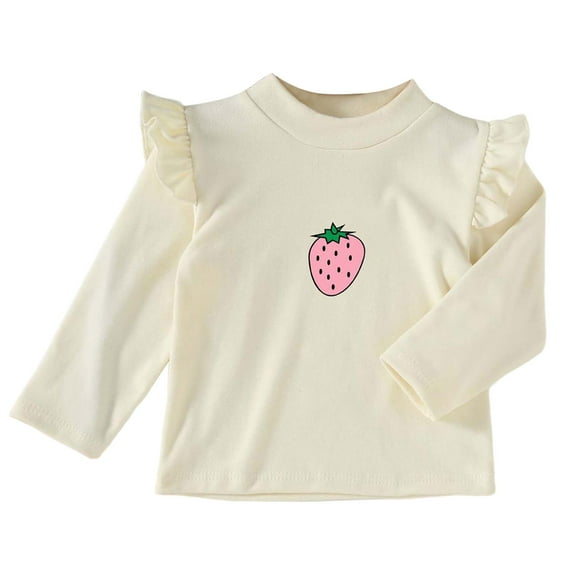 Hessimy Boys and Girls Kids Thermal Shirts Toddler Long Sleeve Undershirt Lined Base Layer Top Youth Underwear For Winter(C,6-12 Months)