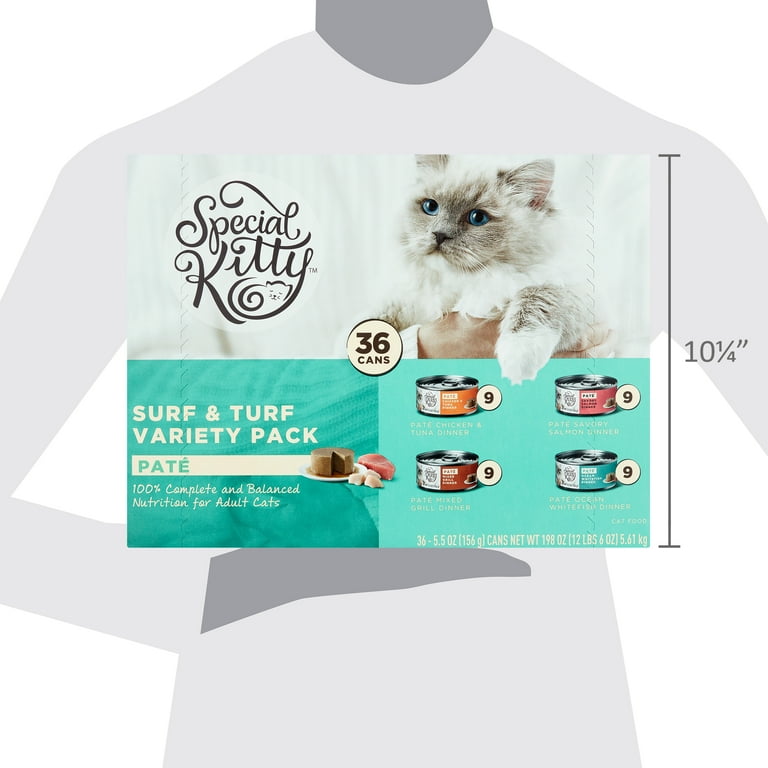 Special Kitty Surf Turf Pate Wet Cat Food Variety Pack 5.5 oz Cans 36 pack Walmart