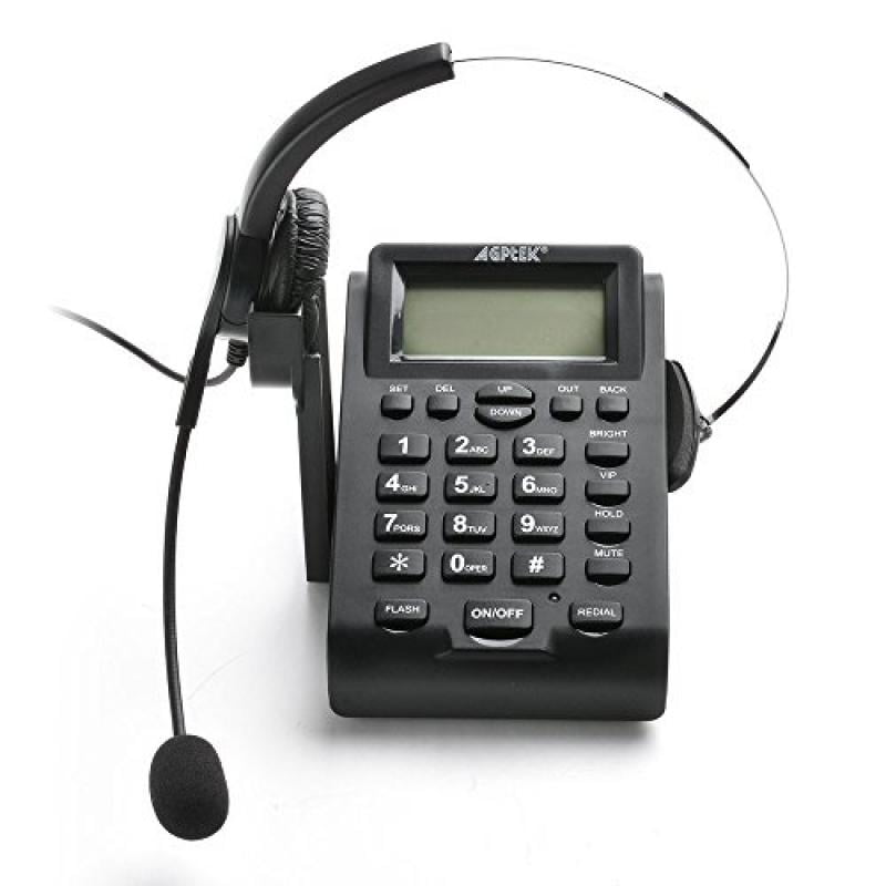 Agptek Call Center Dialpad Headset Telephone 2025