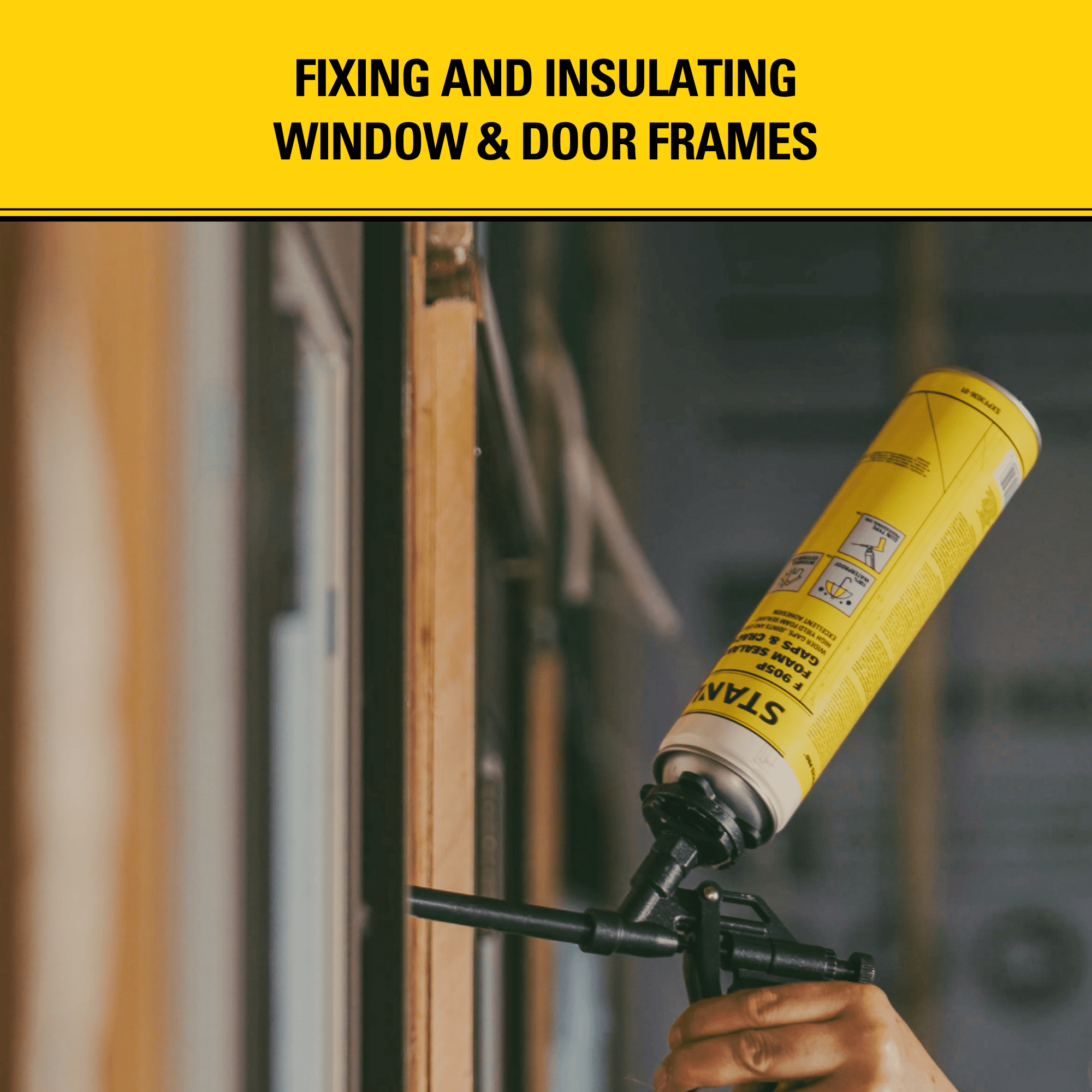 Stanley F905P Gaps & Cracks Pro Foam Sealant - Expanding Polyurethane Foam for Wide Gaps & Cracks - Waterproof - Gun Use (Not Included), 24oz - 2 Pack