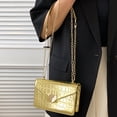 thumbnail image 3 of Bolsa De Hombro Bolso bandolera para mujer Bolso bandolera de PU con patrón de cocodrilo (Oro) Likrtyny Para Estrenar, 3 of 4