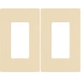 thumbnail image 1 of Placa de Pared Lutron Claro 1 Gang Decorador Marfil Brillante Paquete de 2, 1 of 3