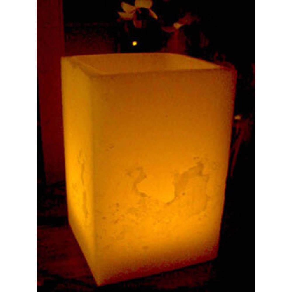 Hollow Candle Wax 5.5x8.5 Luminary Ivory