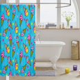 thumbnail image 3 of Manfei Cute Cartoon Ice Cream Shower Curtain 72Wx78L,Kawaii Stars Bath Curtain,Blue, 3 of 5