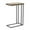 Black C-Shaped Solid Rectangle 19" x 11" x 26", variant on DecMode 19" x 26" Black Metal C-Shaped Accent Table with Brown Wood Top, 1-Piece