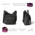 thumbnail image 3 of Bolso Baggallini Criss Cross Charcoal de nailon resistente al agua, 3 of 7