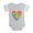 Heather Gray, variant on CafePress - Peace Heart Rainbow - Cute Infant Baby Football Bodysuit