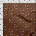 thumbnail image 2 of oneOone Georgette Viscose Fabric Bird & Mushroom Block Fabric Prints By Yard 42 Inch Wide, 2 of 4