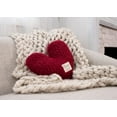 thumbnail image 6 of DEMDACO Giving Heart Cranberry Red 10 x 11 Cotton Weighted Plush Decorative Throw Pillow, 6 of 6