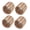 Rust, variant on Fennco Styles Braided Water Hyacinth Napkin Rings, Set of 4 - Blue-Grey Shimmering Woven Nubby Napkin Holders for Home, Dining Table, Banquets, Holidays and Special Events