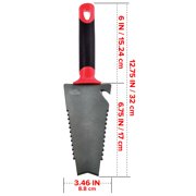 Root Slayer 17011 Heavy Duty Steel Garden Trowel with Serrated Blade and Holster