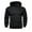 Black, variant on XIAONU Mens Hoodies Half-Zip Hooded Slim-Fit Sweatshirt, Retro Solid Color Long-Sleeve Pullover Hooded Sweatshirt