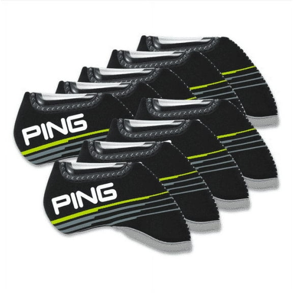 PING 2024 Golf Iron Head Cover Set 9pcs Neoprene - Black