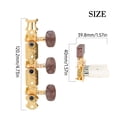thumbnail image 2 of Clavija de afinación LADE 3 + 3 Clavijas de afinación para cuerdas de guitarra de estilo abierto con tornillos de montaje Cabeza de ágata Afinador de columna de plástico Cabezales de máquina Claves de Tomshoo Clavija de afinación, 2 of 6