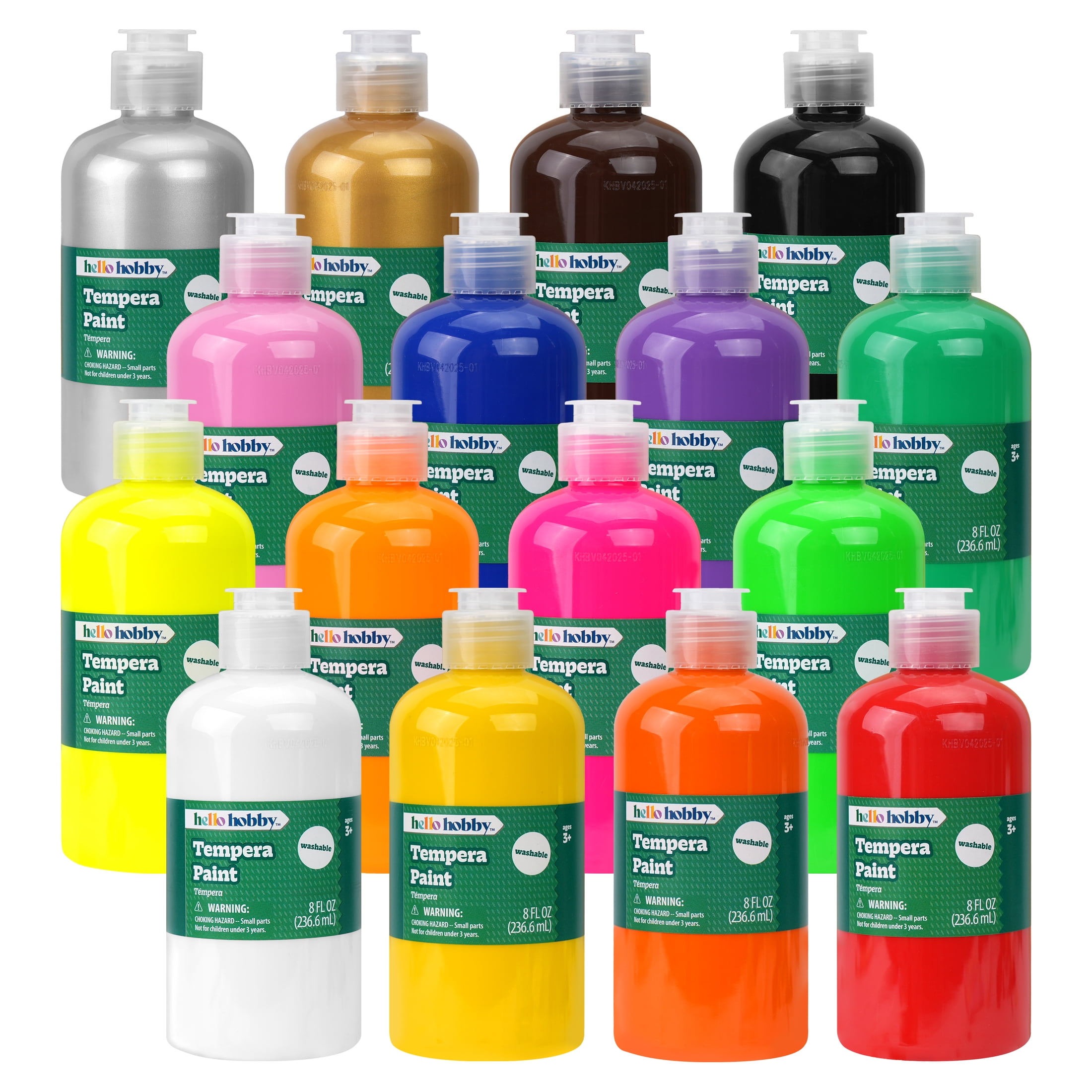 Hello Hobby 8 fl oz Gold Tempera Paint, Washable Craft Paint for Kids, Teachers, and School Projects