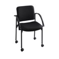 thumbnail image 1 of Safco  Moto Stack Chair - Pack of 2 - Black, 1 of 1