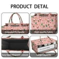 thumbnail image 4 of Large Capacity Tote Bag,Pink Christmas Santa Pattern Handbag Fashion Luxury Tote Bag,15.7"x13"x 5.1" Inches,Laptop Compatible, 4 of 6