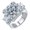 White Gold Color, variant on Unisex Adjustable 5 Carat Moissanite Ring White Gold