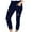 Dark Blue, variant on Ripped Leggings for Women with Pockets Cutout Yoga Pants High Waisted Athletic Workout Running Skinny Leggings(Black,XXL)
